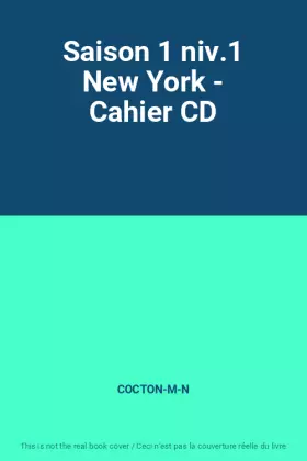 Couverture du produit · Saison 1 niv.1 New York - Cahier CD
