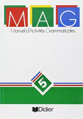 Couverture du produit · Manuel d'activités grammaticales, 5e