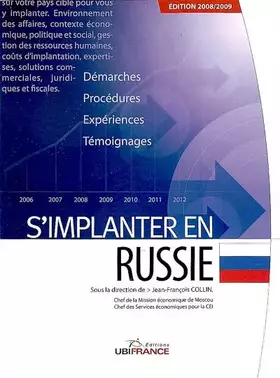 Couverture du produit · S'implanter en Russie