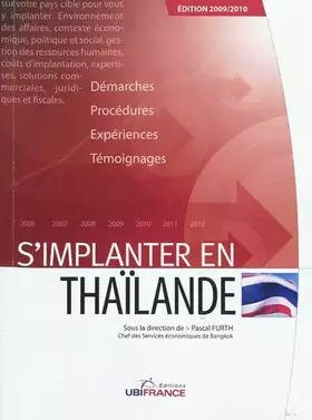 Couverture du produit · S'implanter en Thaïlande