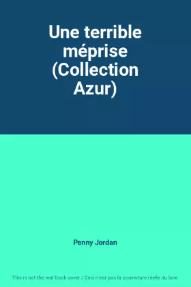 Couverture du produit · Une terrible méprise (Collection Azur)