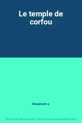 Couverture du produit · Le temple de corfou