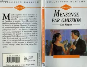 Couverture du produit · Mensonge par omission