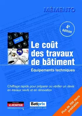 Couverture du produit · Le coût des travaux de bâtiment: Équipements techniques
