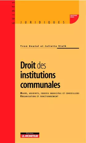 Couverture du produit · Droit des institutions communales