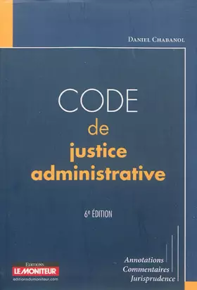 Couverture du produit · Code de justice administrative