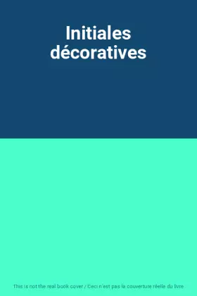 Couverture du produit · Initiales décoratives