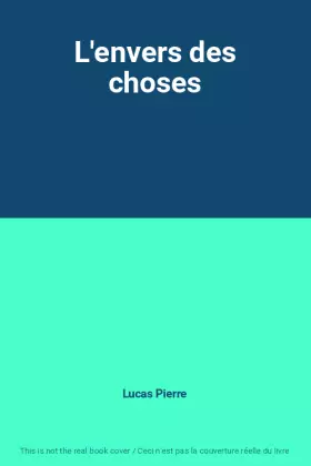 Couverture du produit · L'envers des choses