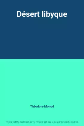 Couverture du produit · Désert libyque