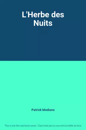 Couverture du produit · L'Herbe des Nuits