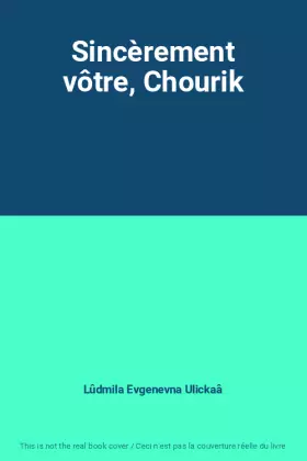 Couverture du produit · Sincèrement vôtre, Chourik