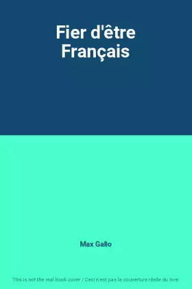 Couverture du produit · Fier d'être Français
