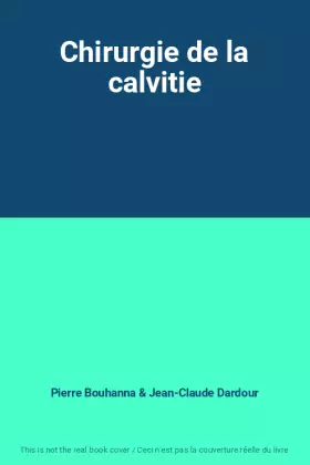 Couverture du produit · Chirurgie de la calvitie