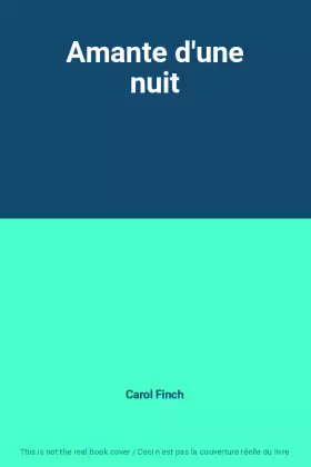 Couverture du produit · Amante d'une nuit