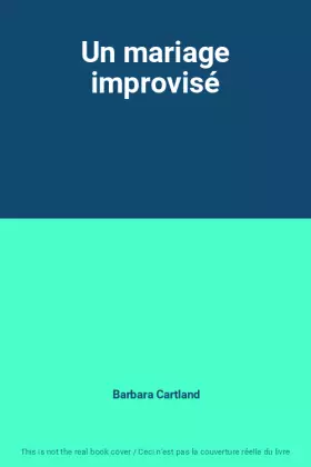 Couverture du produit · Un mariage improvisé