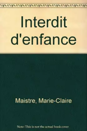 Couverture du produit · Interdit d'enfance