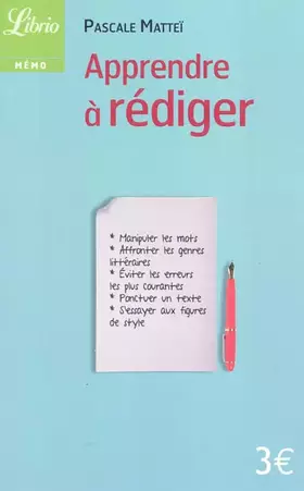 Couverture du produit · Apprendre à rédiger