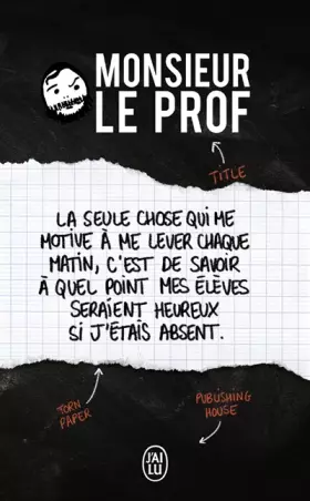 Couverture du produit · Monsieur le Prof