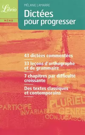 Couverture du produit · Dictées pour progresser