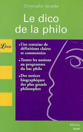 Couverture du produit · Le dico de la philo