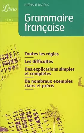 Couverture du produit · Grammaire française