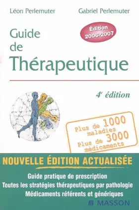 Couverture du produit · Guide de thérapeutique