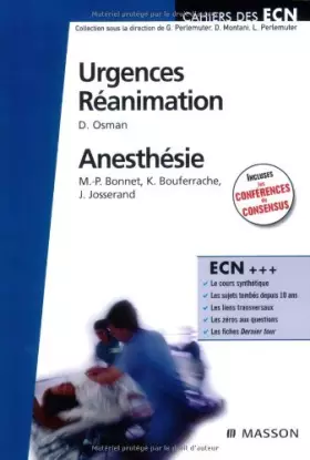 Couverture du produit · Urgences Réanimation Anesthésie