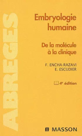 Couverture du produit · Embryologie humaine: MOLECULE CLINIQ.