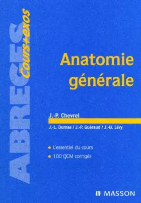 Couverture du produit · Anatomie générale. Introduction à l'étude de l'anatomie