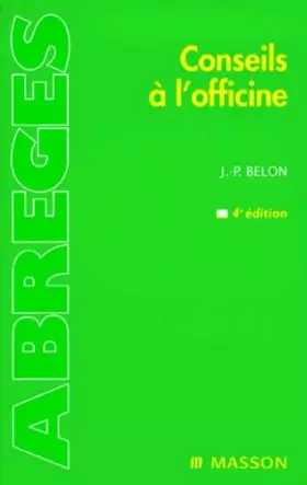 Couverture du produit · Conseils à l'officine, 4e édition