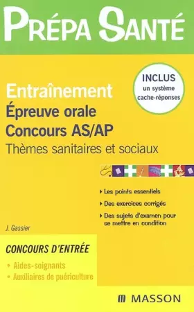 Couverture du produit · Entraînement : Epreuve orale, Concours AS/AP