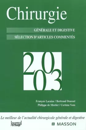 Couverture du produit · Chirurgie 2003