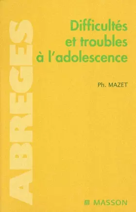 Couverture du produit · Difficultés et troubles à l'adolescence: POD
