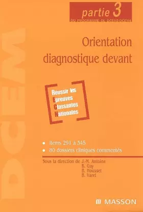 Couverture du produit · Orientation diagnostique devant: Partie 3 du programme de DCEM2-DCEM4