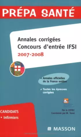 Couverture du produit · Annales corrigées Concours d'entrée IFSI