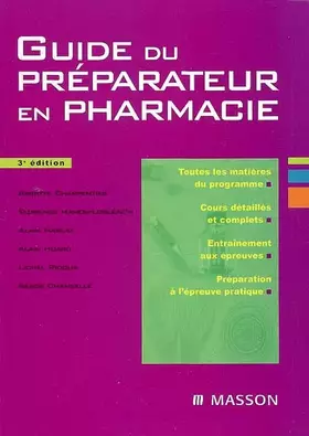 Couverture du produit · Guide du préparateur en pharmacie