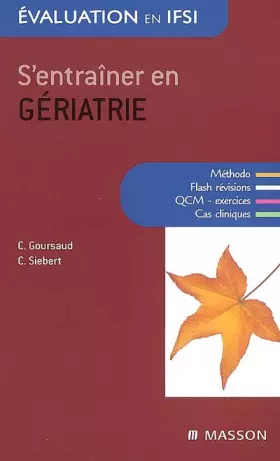 Couverture du produit · S'entraîner en gériatrie