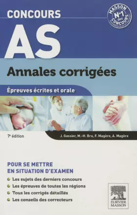 Couverture du produit · Annales corrigés concours AS