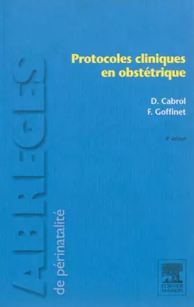 Couverture du produit · Protocoles cliniques en obstétrique