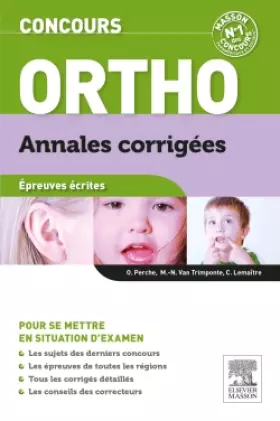 Couverture du produit · Concours Ortho Annales corrigées: Epreuves écrites