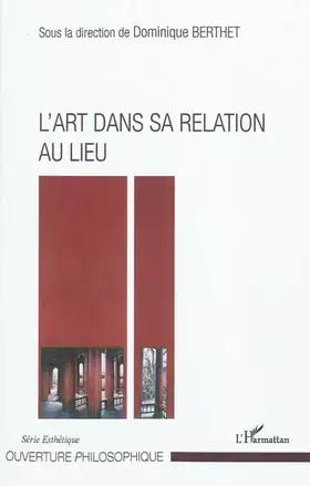Couverture du produit · L'Art dans sa relation au lieu