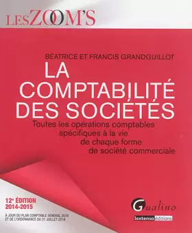 Couverture du produit · La comptabilité des sociétés