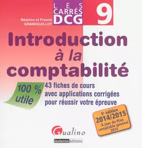 Couverture du produit · Carres Dcg 9 - Introduction à la comptabilité
