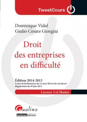 Couverture du produit · Droit des entreprises en difficulté