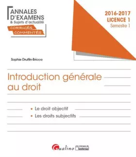 Couverture du produit · Introduction générale au droit - L1-S1