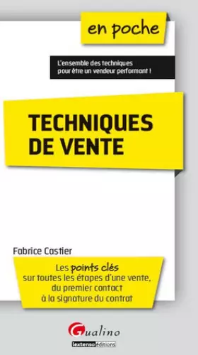 Couverture du produit · En poche - Techniques de vente 2015-2016