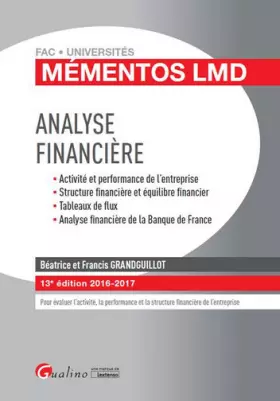 Couverture du produit · Mémentos LMD - Analyse financière 2016-2017