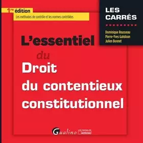 Couverture du produit · L'ESSENTIEL DU CONTENTIEUX CONSTITUTIONNEL