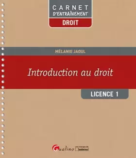 Couverture du produit · Introduction au droit - L1-S1