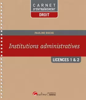 Couverture du produit · Institutions administratives - L1/L2
